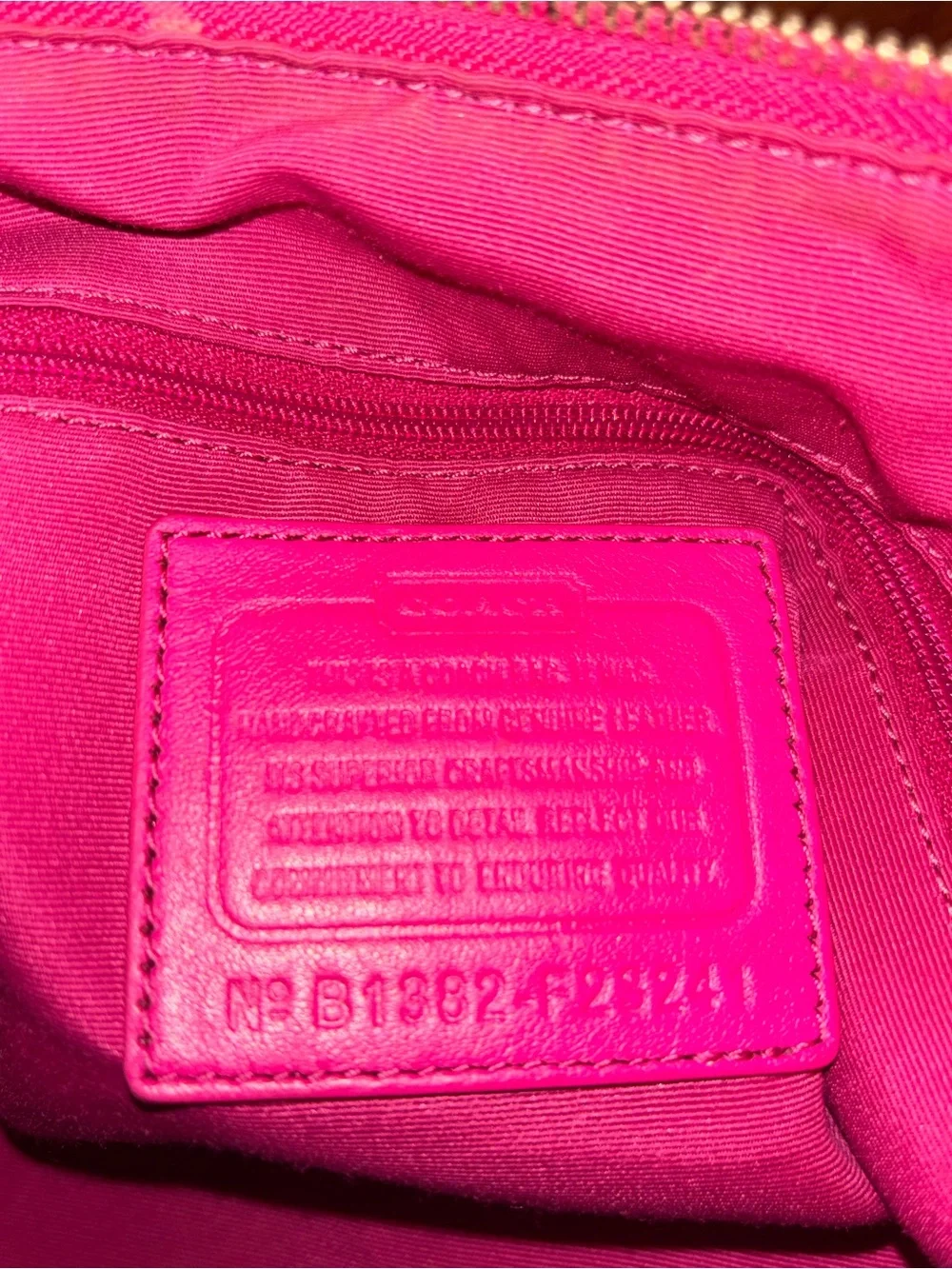 Coach F23241 Pink Perforated Leather Convertible Hobo Crossbody Bag